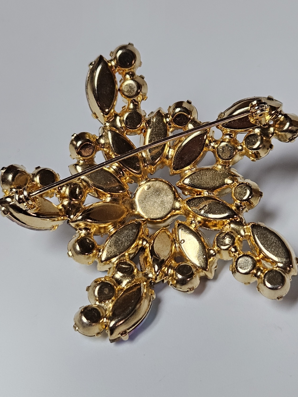 Iridescent Crystal Starfish Brooch - Gold-Tone Multicolor - Picture 4 of 4
